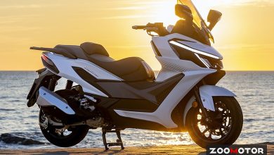 اس وای ام CN 400 یا CRUiSYM 400 در نور غروب کنار دریا